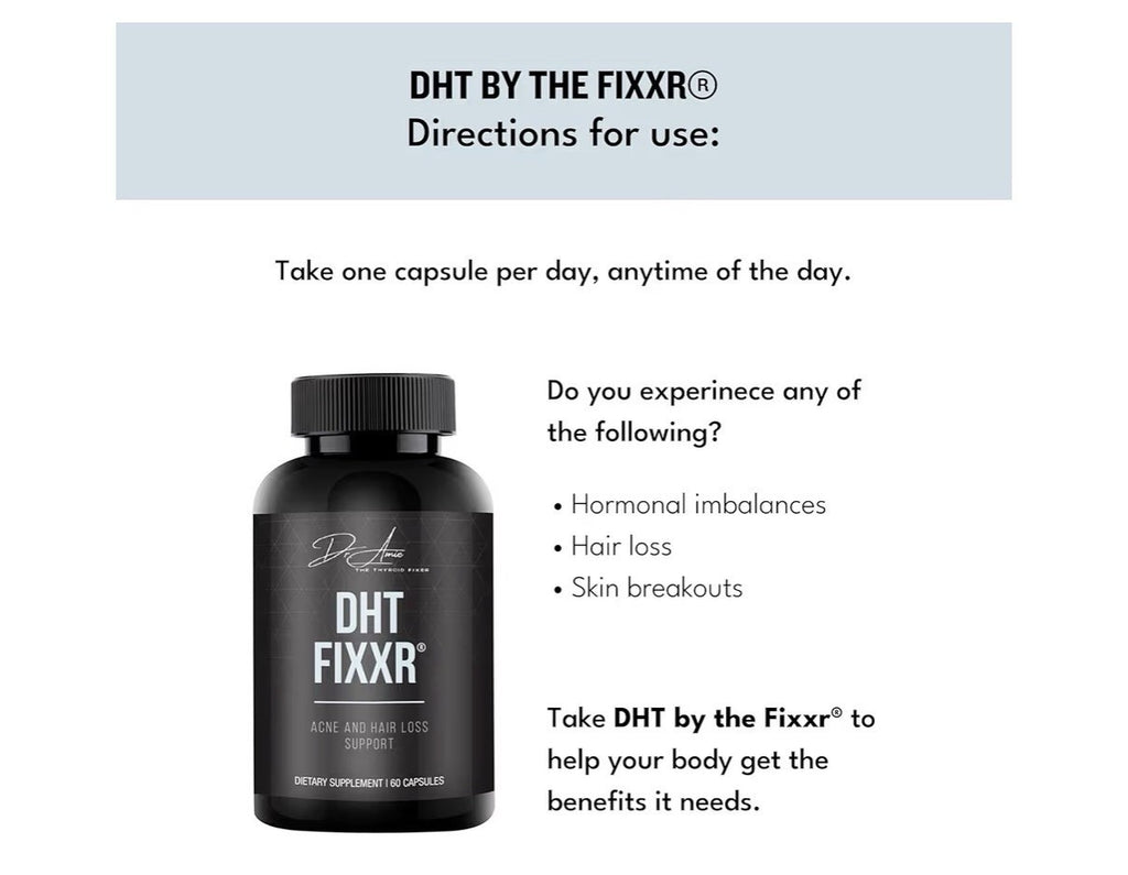 Fixxr DHT Fixxr Acne And Hair Loss Support Supplement by Dr. Amie 60 Capsules