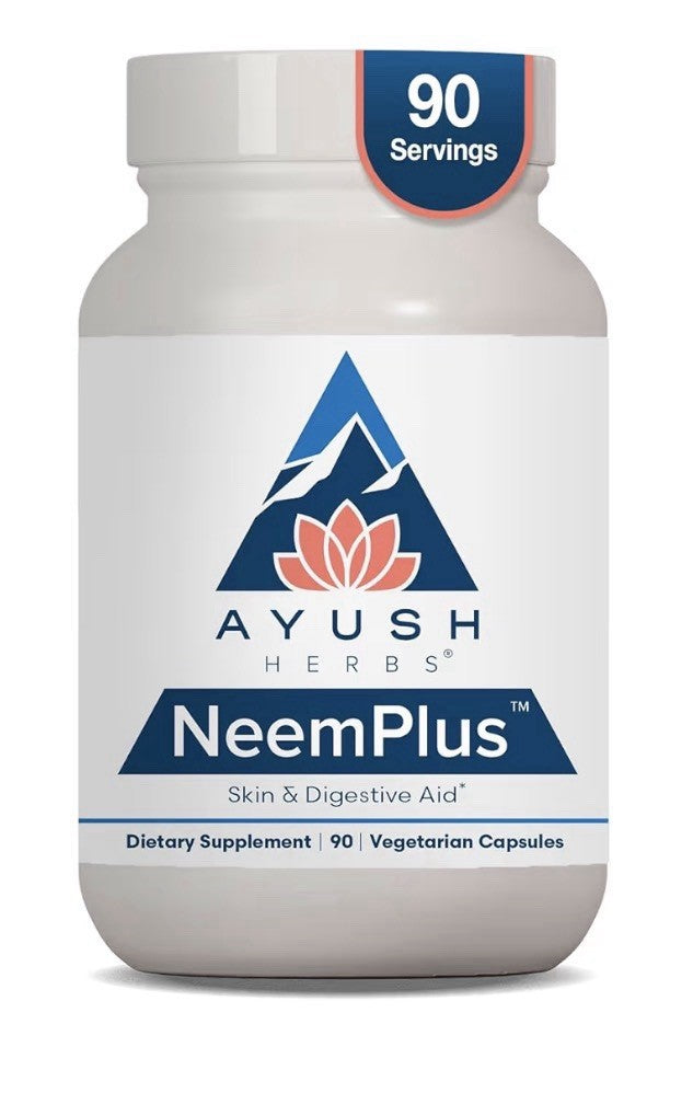 Ayush Herbs Neem Plus Skin And Digestive Aid Gut Health for Women & Men 90 Caps