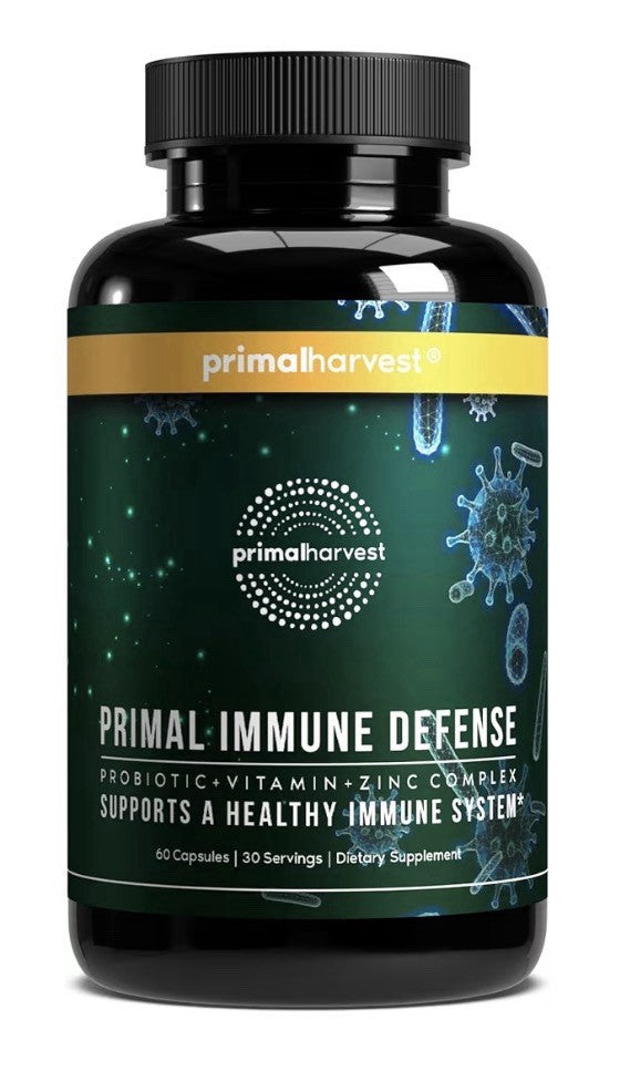 Primal Harvest Immune Defense 10-in-1 Supplement with Probiotics 60 Capsules