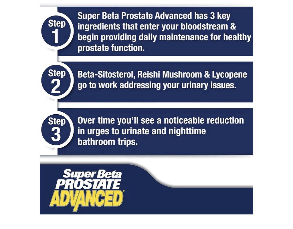 SUPER BETA PROSTATE Advanced For Men Prostate Bladder Health Better Sleep 3 Pack