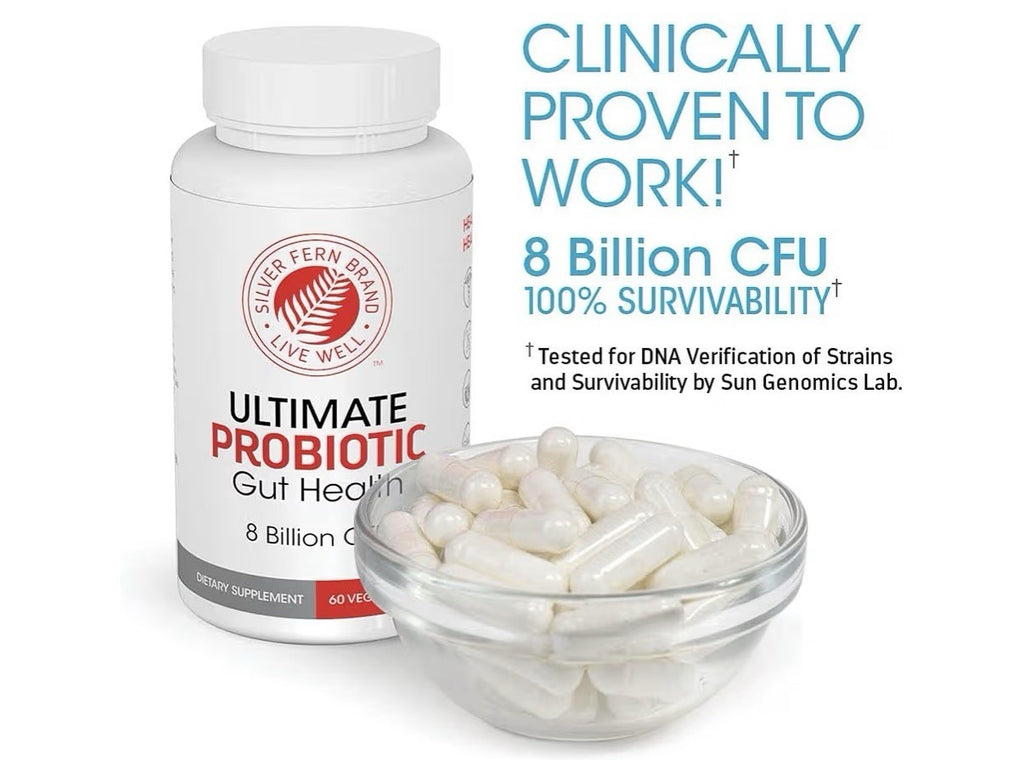Silver Fern Brand Ultimate Probiotic Probiotics Women Men 8 Billion CFU 60 Caps