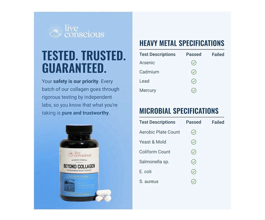 Live Conscious Beyond Collagen Types I II III V X Supercharged Beauty 90 Capsule