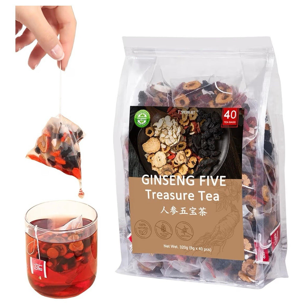 Ginseng Five Treasures Tea Kidney Detox Cleanse 40 Tea Bags
