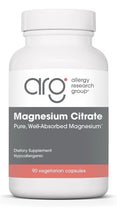 Allergy Research Group Magnesium Citrate Bone Health Energy Stress Response 90ca