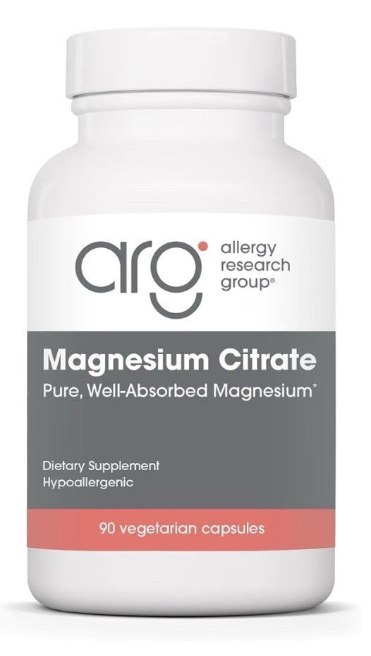Allergy Research Group Magnesium Citrate Bone Health Energy Stress Response 90ca