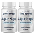 2 Pack Santo Remedio Super Nopal Chromium Picolinate Gurmar Gymnema Silvestre