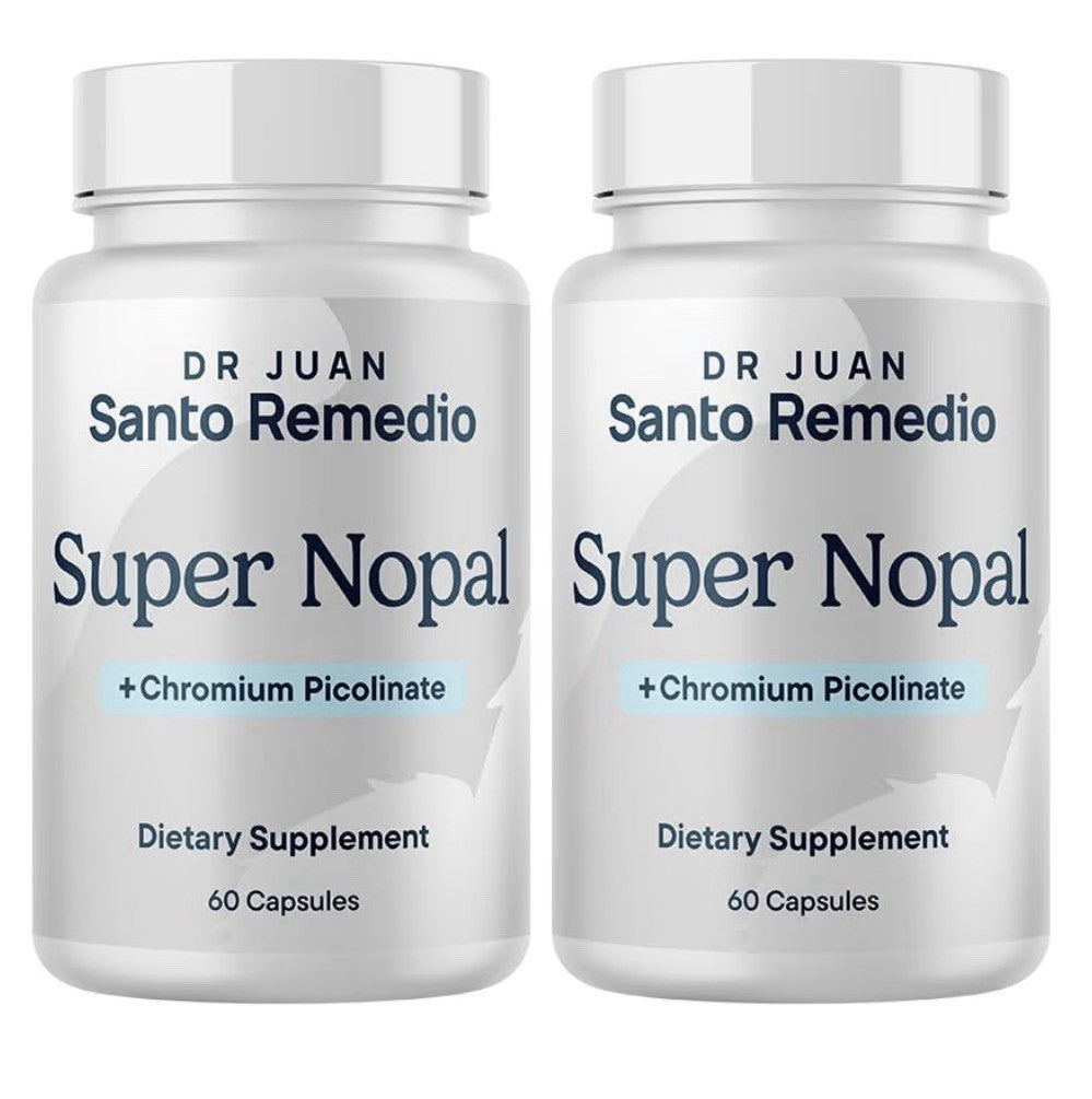 2 Pack Santo Remedio Super Nopal Chromium Picolinate Gurmar Gymnema Silvestre