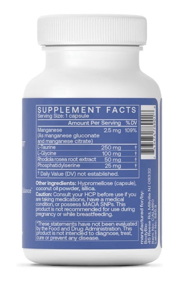 BodyBio Calm Adaptogenic Stress Support Daily Stress Relief Blend Manual Clarity