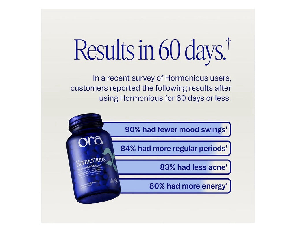 Ora Harmonious Hormonal Health Support Mood And Energy 90 Capsules