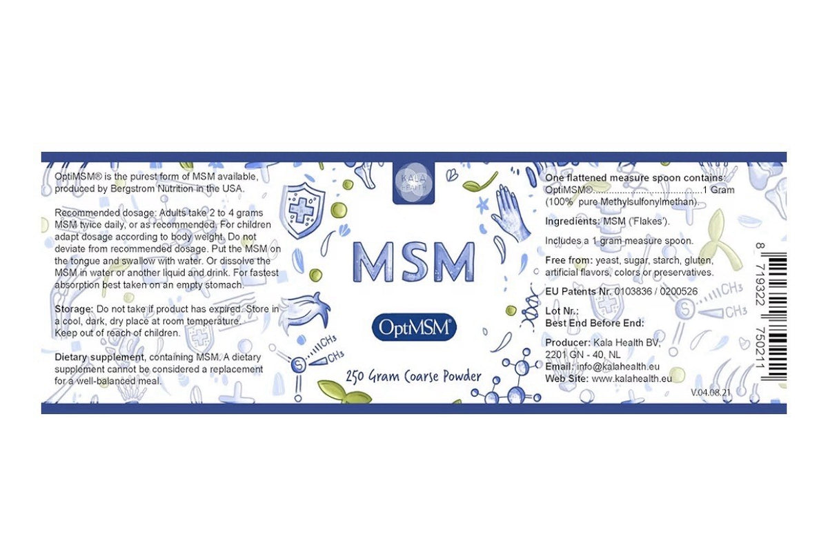 Procapsin MSM OptiMSM Pure Methylsulfonylmethane MSM Supplement Powder 250 Grams
