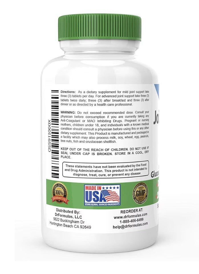 DrFormulas Joint Support Supplements for Men & Women Glucosamine 180 Tablets