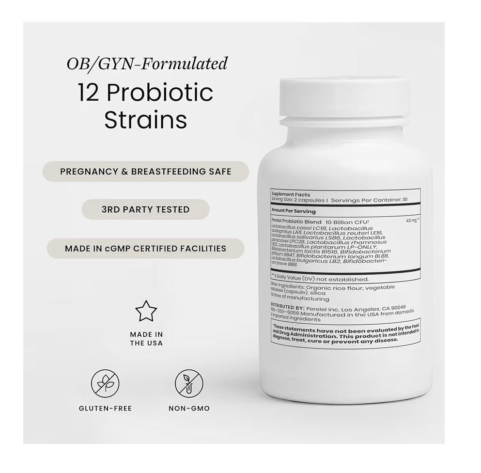 Perelel Daily Probiotic Women Supplement 10 Billion CFU Vaginal Digestive Health