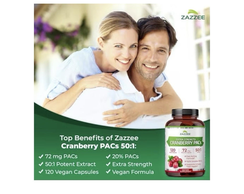 Zazzee Ultimate Urinary Tract Support Bundle D-Mannose Plus Cranberry Extract