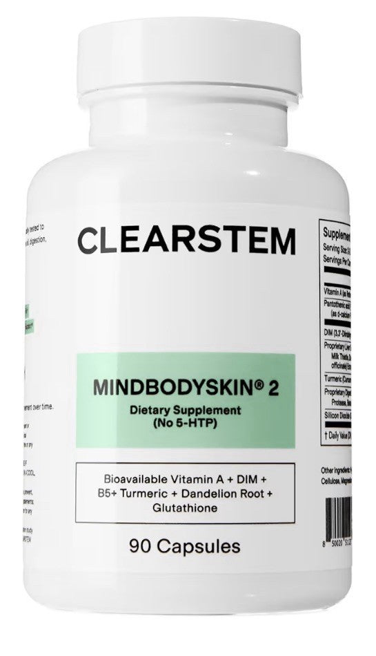 CLEARSTEM MINDBODYSKIN Hormonal Acne Skin Supplement (No 5-HTP) 90 Capsules