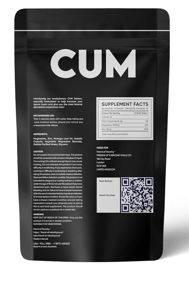 FRIEND OF DOROTHY Zinc Magnesium Semen Volume Support for Men Rose Hip 60Capsule