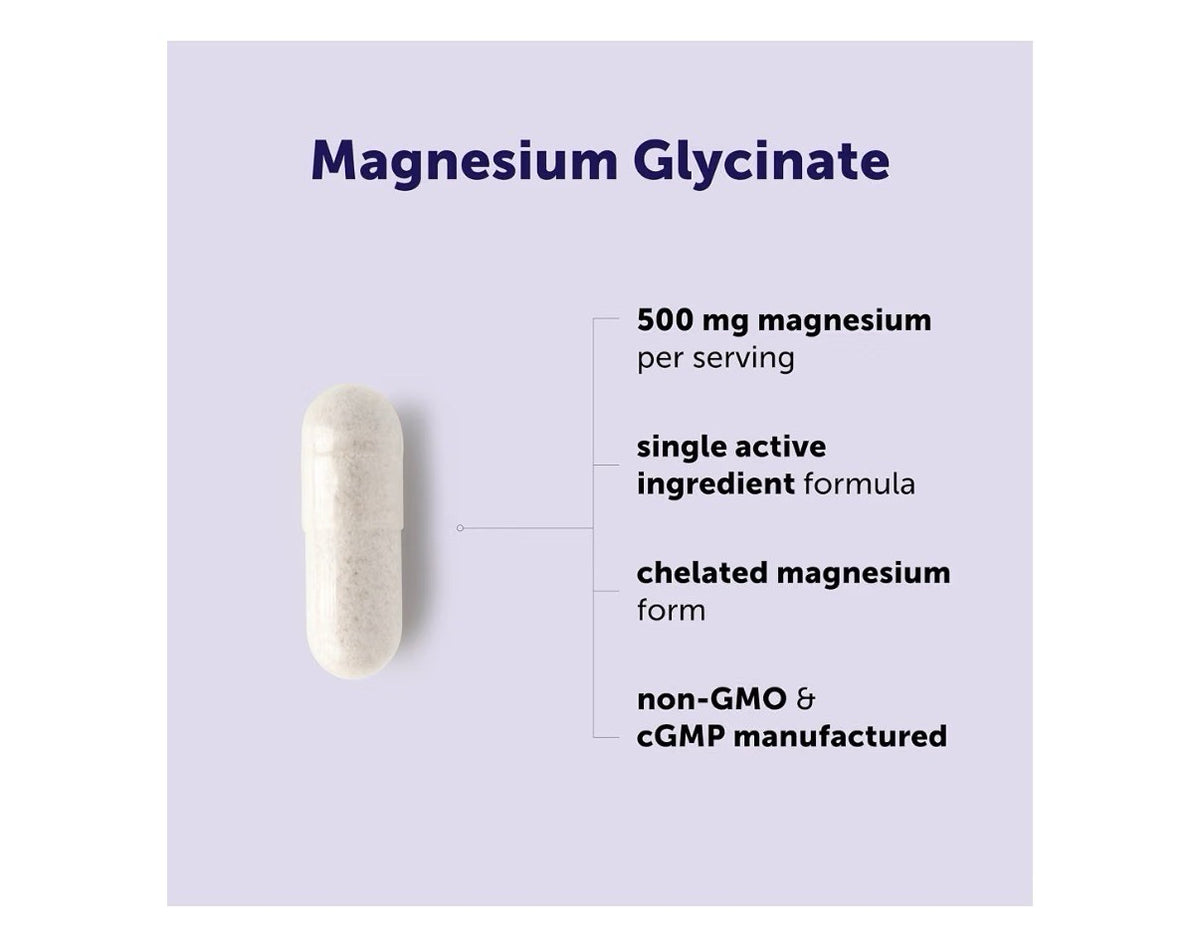 Micro Ingredients Magnesium Glycinate 500mg Per Serving Clean Ingredients 120cap