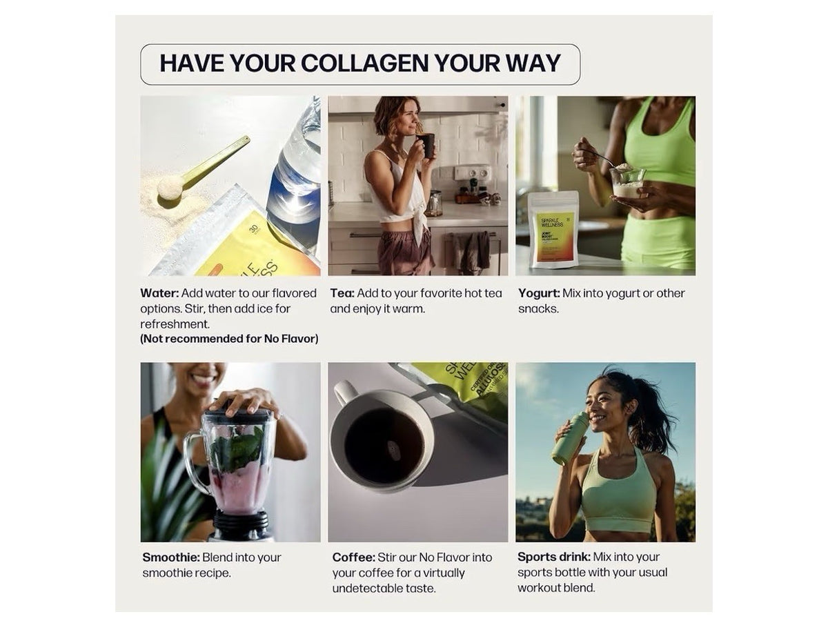 Sparkle Wellness Joint Boost Collagen Powder Mobility Ligament Health No Flavor