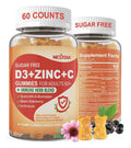 Nextdia D3 + Zinc + C Gummies For Adults 50+ Immune Support 60Gummies Sugar Free