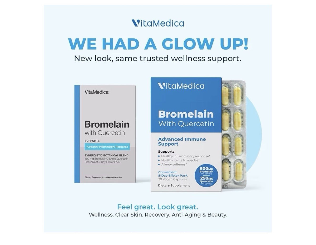 VitaMedica Bromelain & Quercetin Immune Support Joints Allergy Inflammatory 20ca