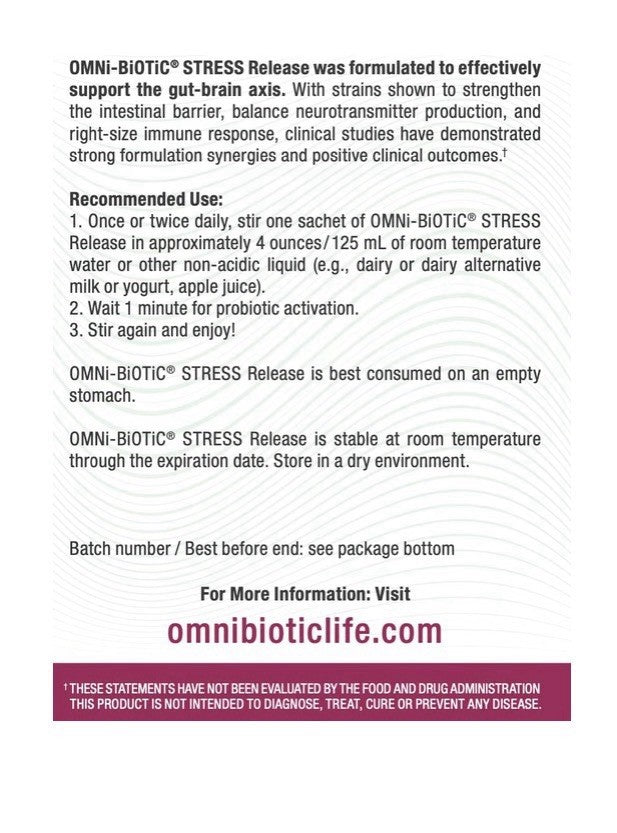 OMNi BiOTiC Stress Release Stress Management Psychobiotic 28 Sachets