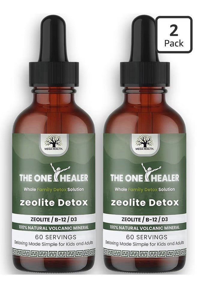 Mega Health The One Healer Zeolite Detox for Kids & Adults Pure Drops 2 Pack
