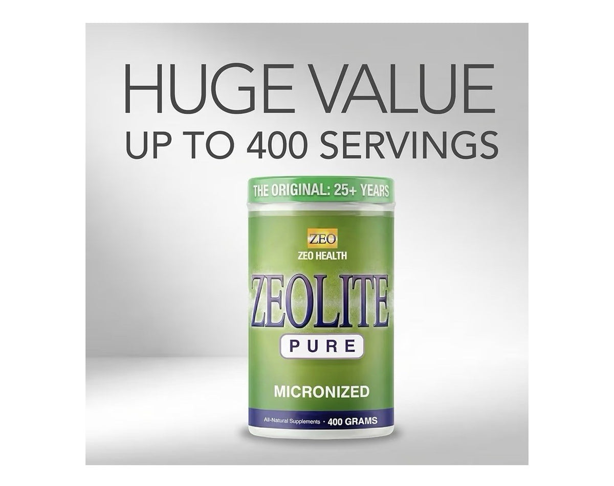 Zeo Health Zeolite Powder Pure Micronized Full Body Detox Cleanse Woman Men 400g
