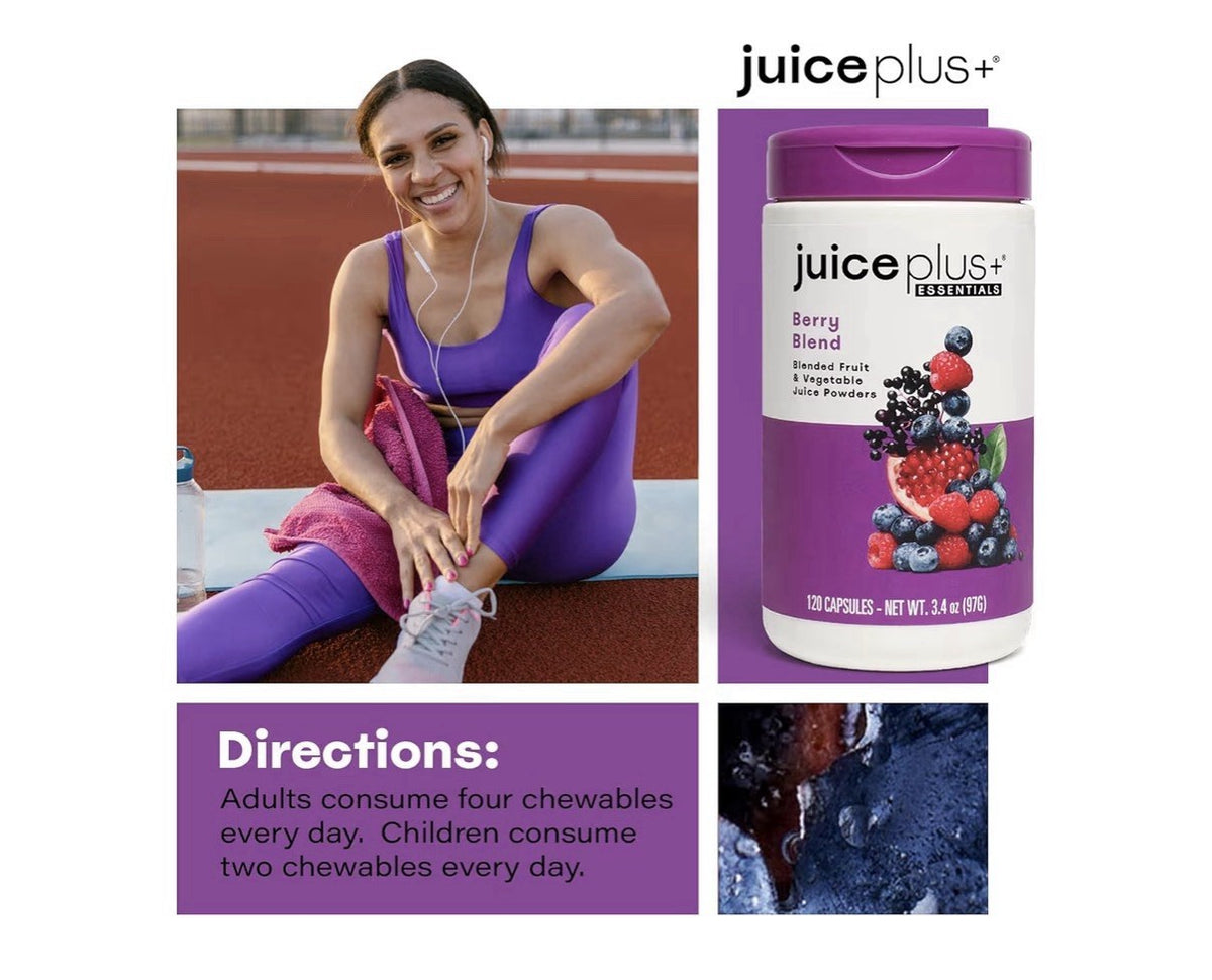 Juice Plus+ Berry Blend + Soft Chews 120 Chewables Daily Nutrition From 12Plants