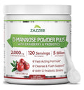 Zazzee D-Mannose Powder Plus With Cranberry & Probiotics 2000 mg 120 Servings