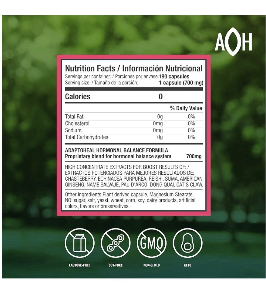 ADAPTOHEAL Hormone Balance for Women Menopause & PMS Support Supplement 180 Caps