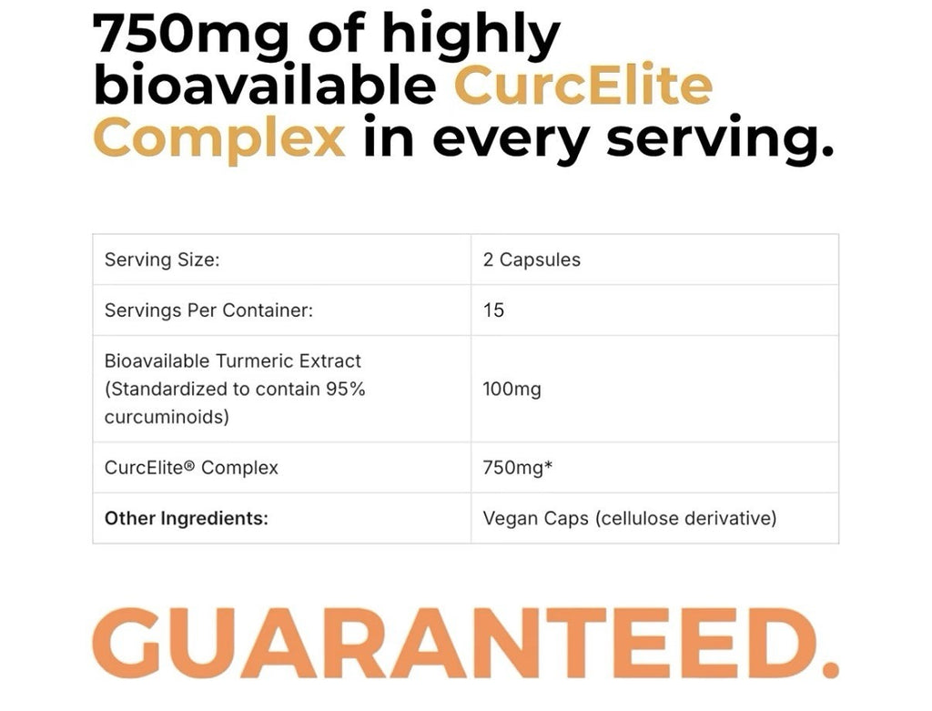 Mara Labs CurcElite Curcumin Turmeric Extract 95% Curcuminoids 30 Capsules