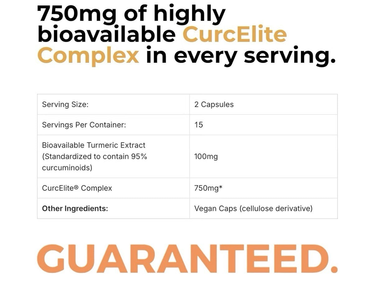 Mara Labs CurcElite Curcumin Turmeric Extract 95% Curcuminoids 30 Capsules