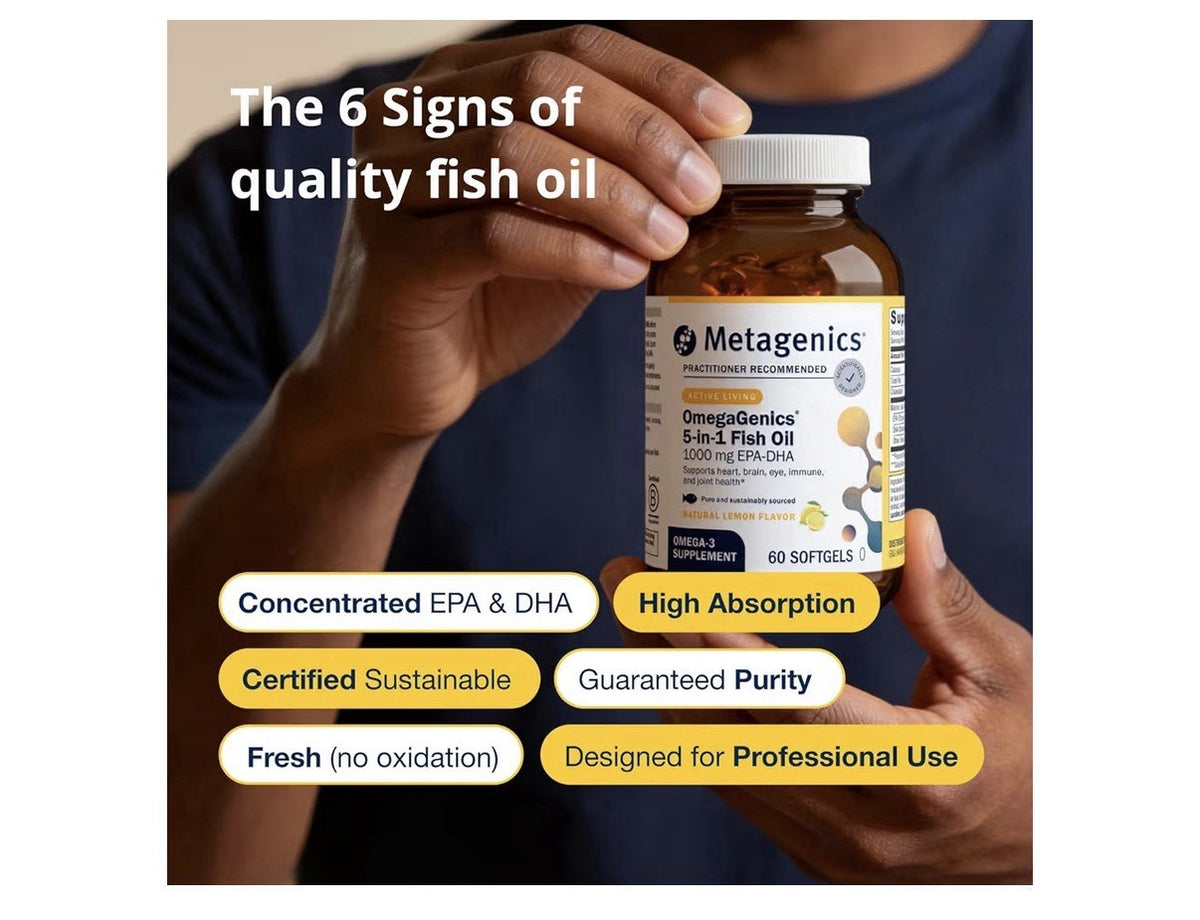 Metagenics OmegaGenics 5 in 1 Fish Oil 1000 mg EPA-DHA Active Living 120softgels