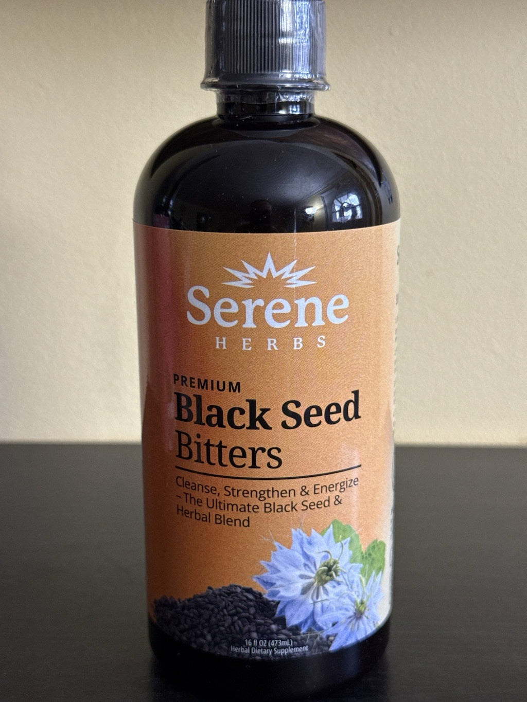 Serene Herbs Black Seed Bitters Premium Cleanse Strengthen Energize 16oz