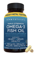 Viva Naturals Omega 3 Fish Oil Triple Strength EPA DHA For Women & Men 90softgel