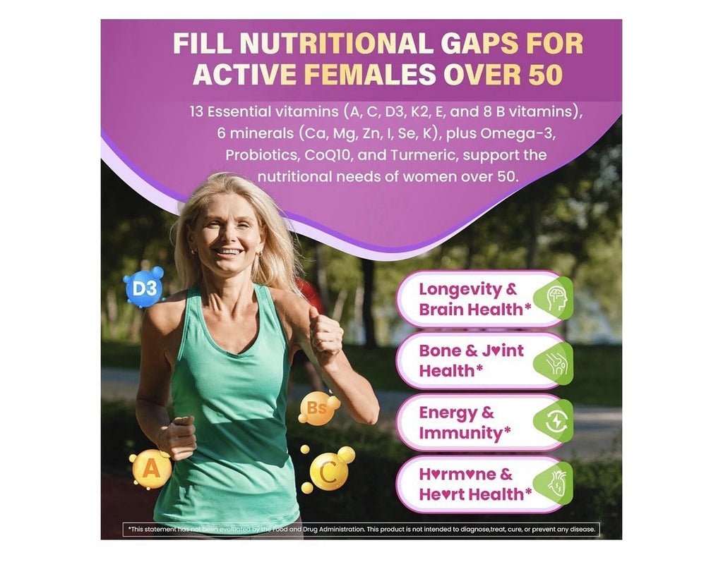 Nextdia Women’s Multivitamin 50+ With Calcium CoQ10 Probiotics 2 Pack
