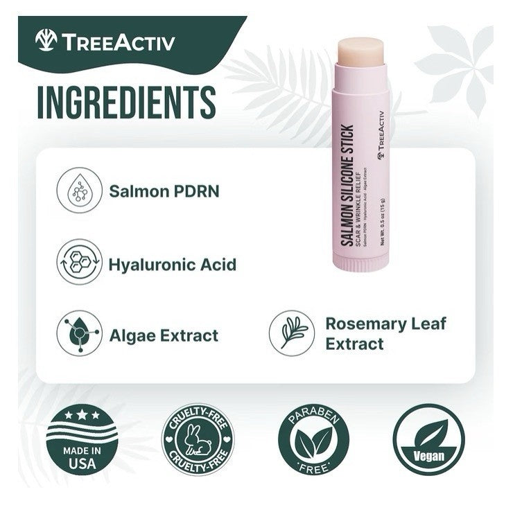 TreeActiv Salmon PDRN & Silicone Scar Stick Balm Scar & Wrinkle Relied 1 Pcs