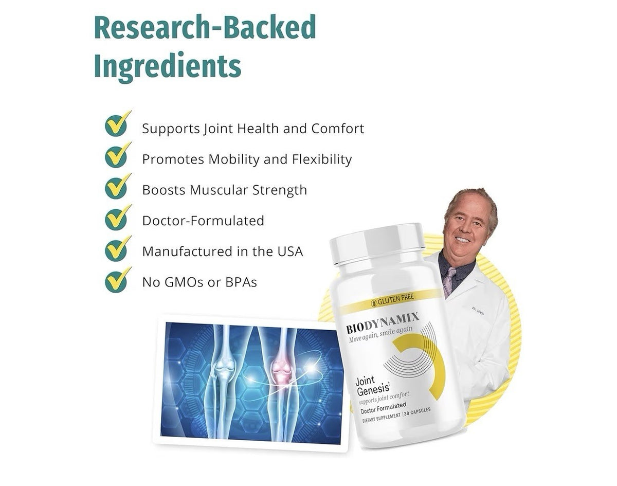 BioDynamix Joint Genesis Move Smile Again  Comfortable Flexible Joints 60capsule