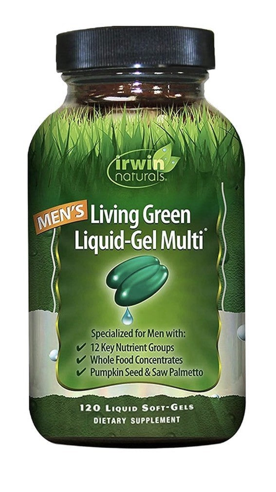 Irwin Naturals Men's Living Green Liquid Gel Multi Multivitamin 3 Pack Softgels