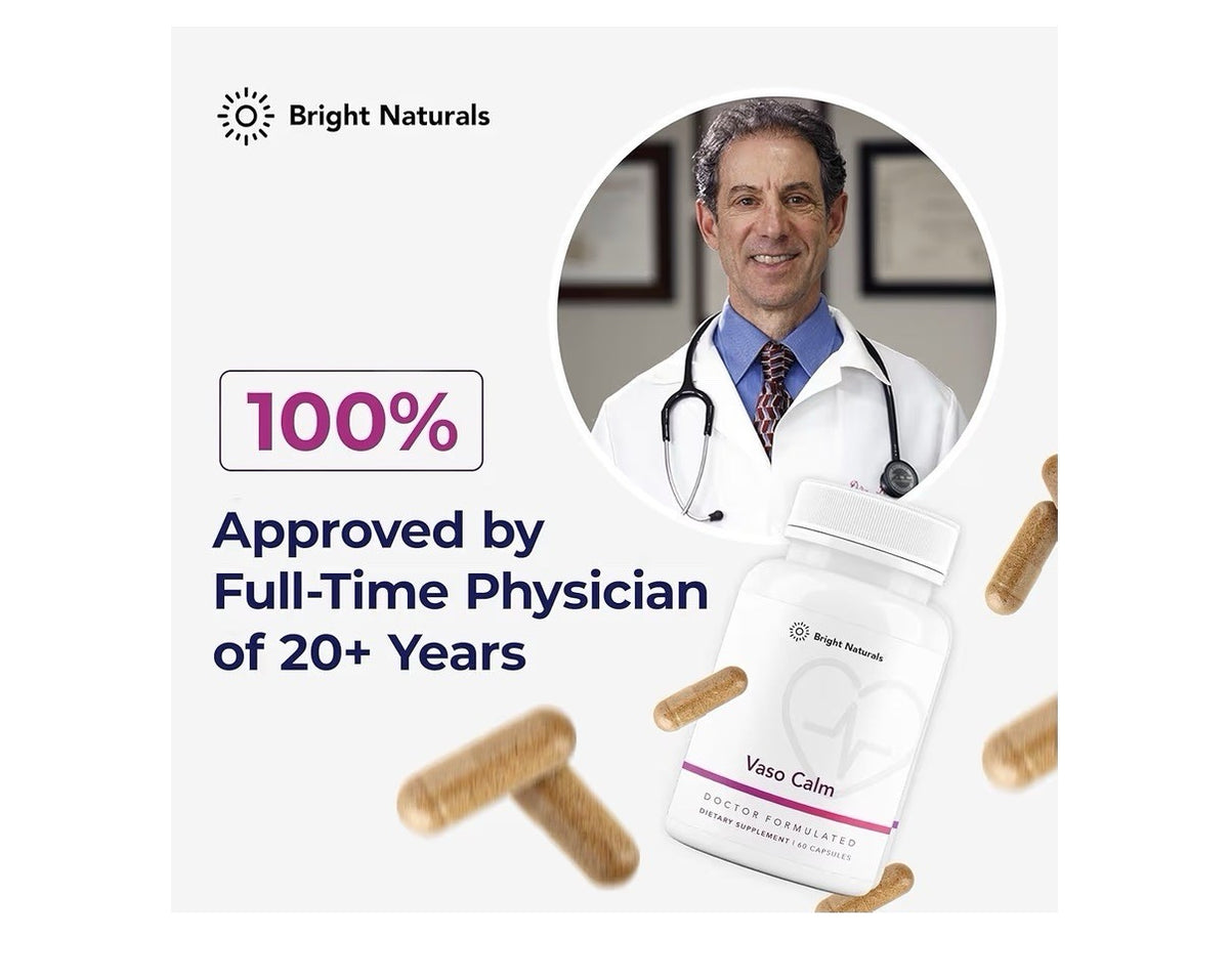 Bright Naturals Vaso Calm Healthy Blood Balance Supplement 60 Capsules