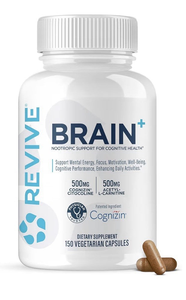 Revive Brain Supplement Nootropic Memory Focus Support Cognitive Health 150 Caps