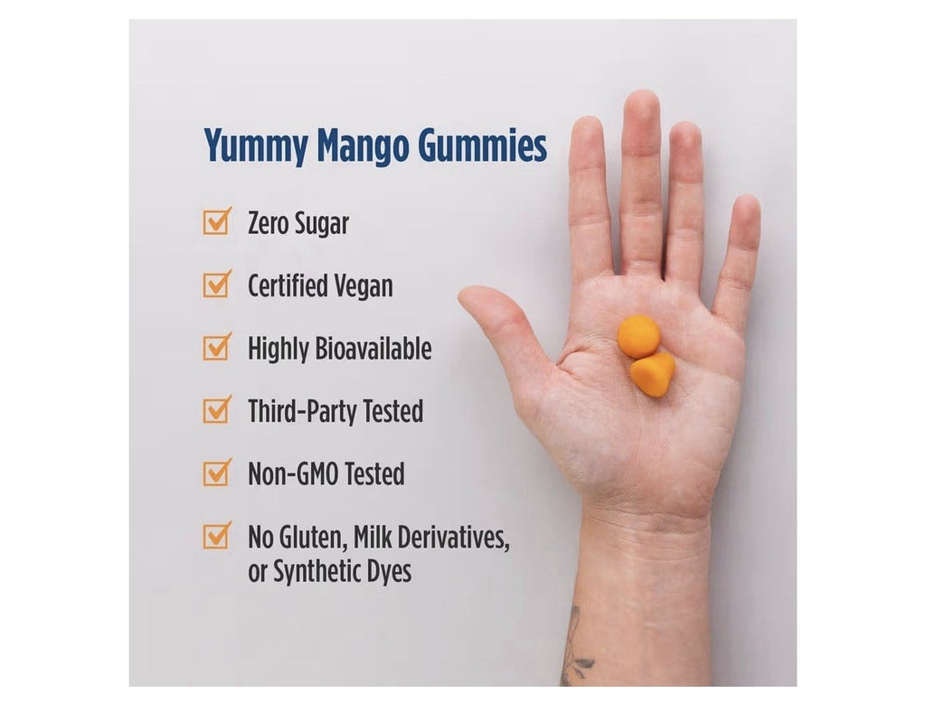 Nordic Naturals Zero Sugar Curcumin Gummies 200mg Mango 60 Gummies 30 Servings