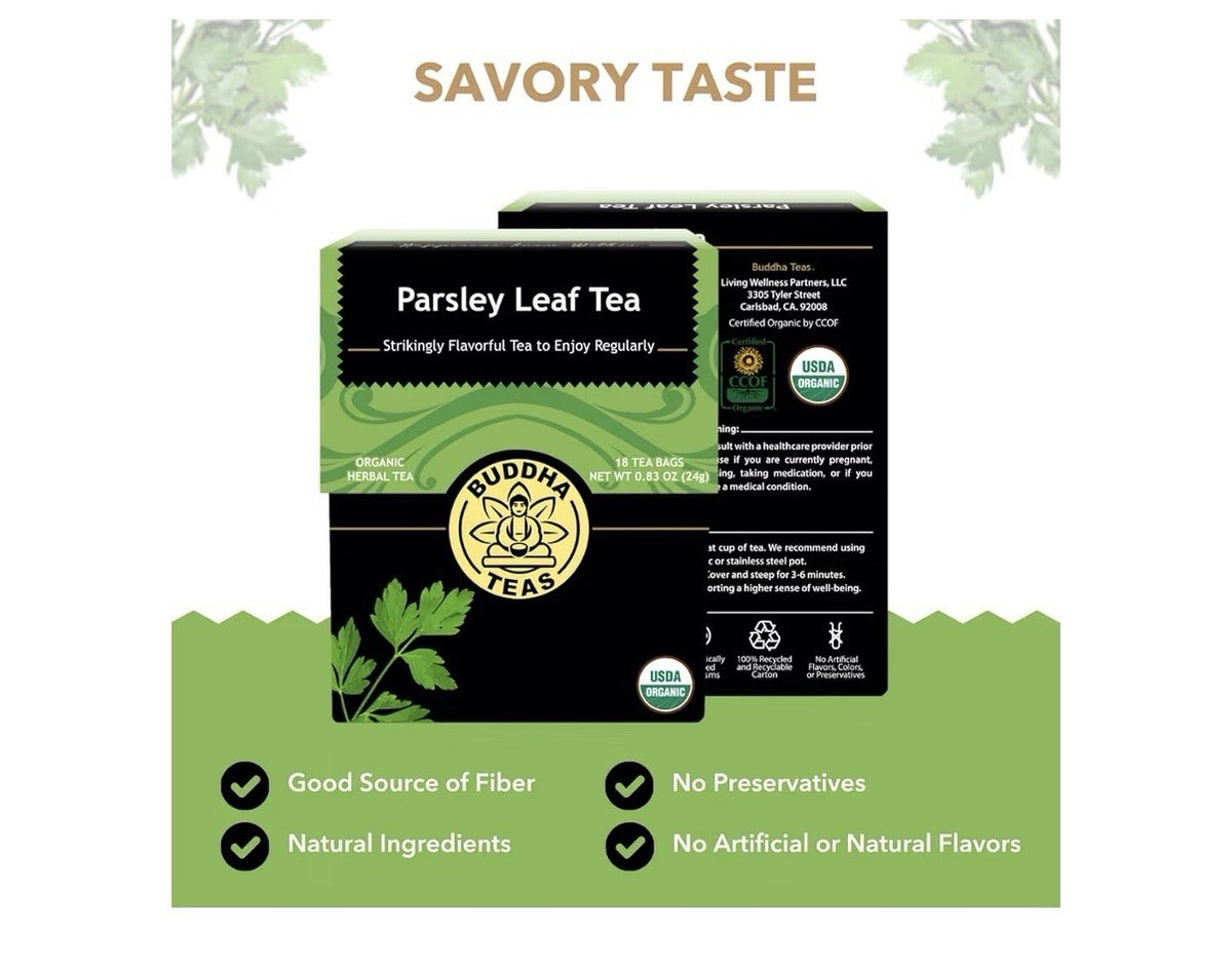 Buddha Teas Organic Parsley Leaf 18 Tea Bags Antioxidants Non-GMO Caffeine Free