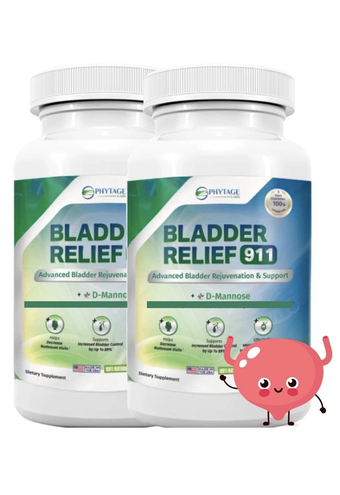 Phytage Labs Bladder Relief 911 Advanced Urinary Tract & Bladder Support 2 Pack