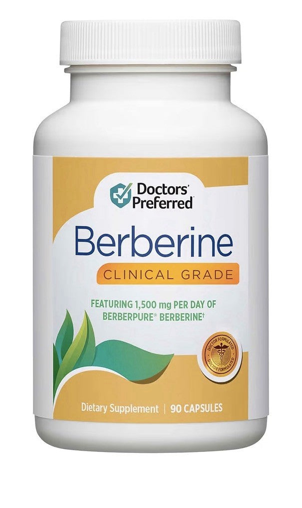 DOCTORS' PREFERRED Berberine Clinical Grade Supplement 90 Capsules