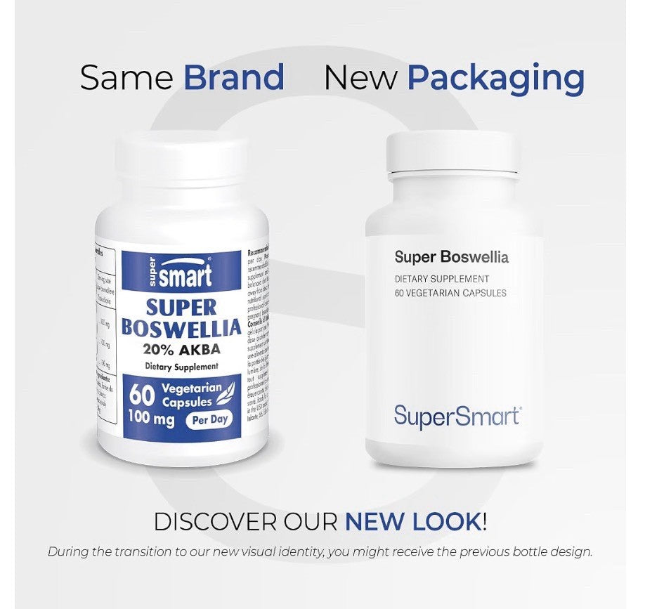 Supersmart Super Boswellia 100mg per Day ApresFlex Boswellia Serrata Extract 60c