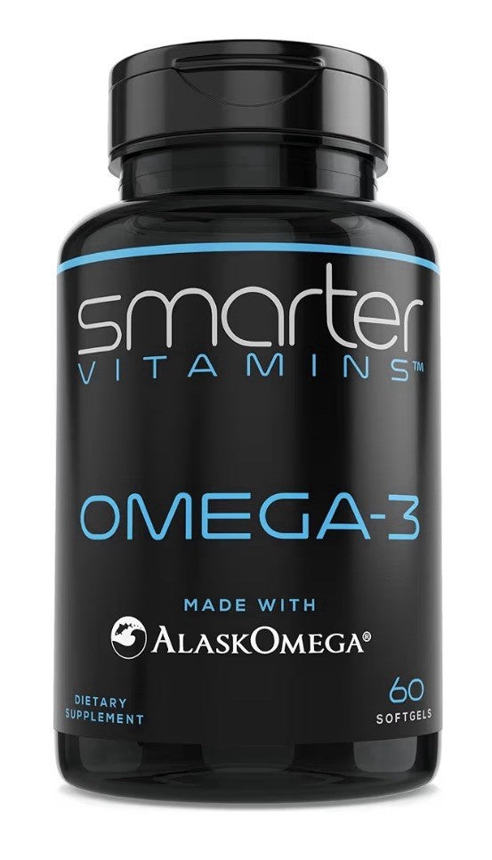 SmarterVitamins Omega 3 Fish Oil Made With AlaskaOmega DHA EPA 60 Softgels
