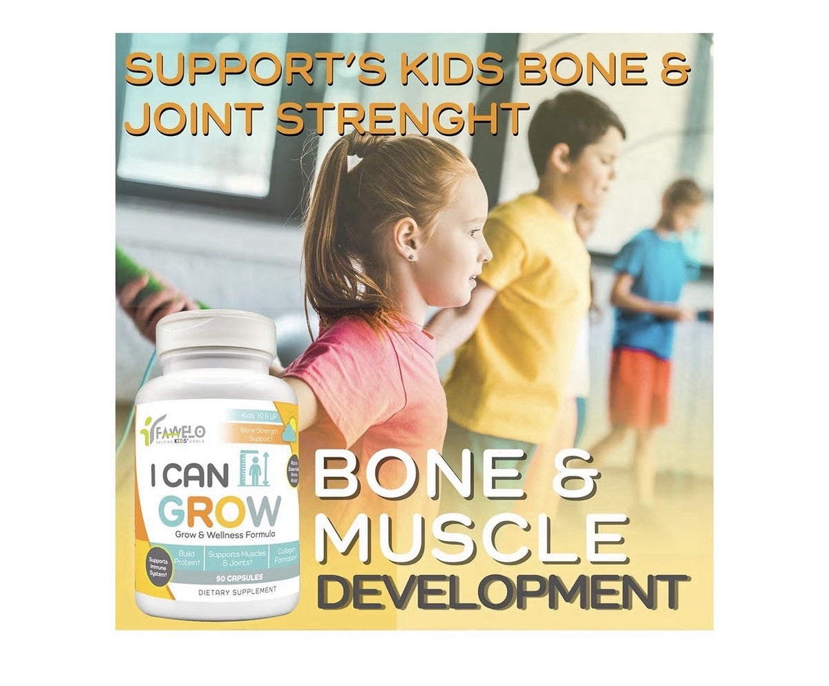 Fawelo I Can Grow Day-Time Kids 10 & Up Teens Growth & Development Support 90cap