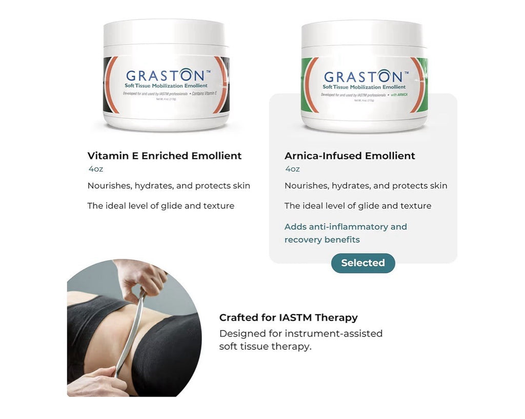 3 Pack Graston Soft Tissue Mobilization Emollient With Arnica Massage Cream
