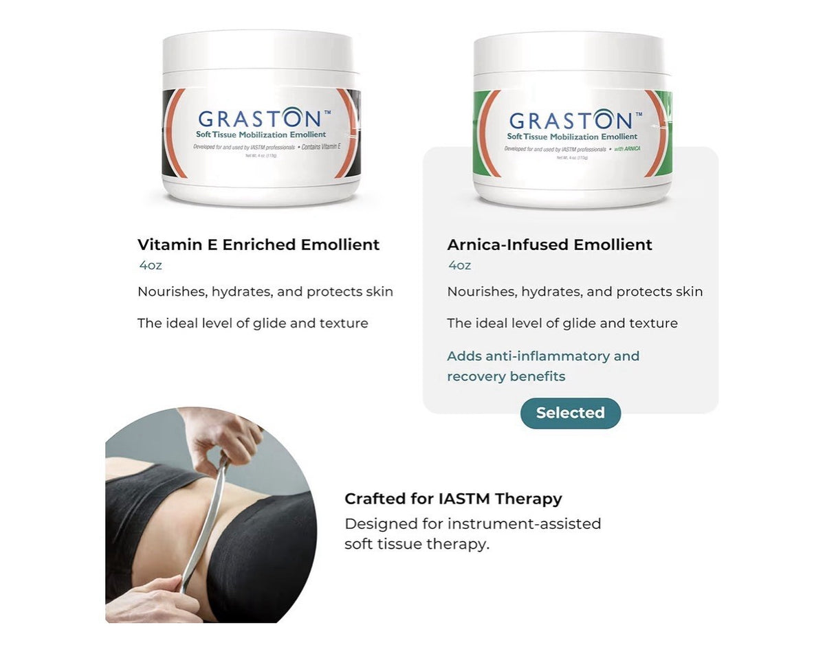 3 Pack Graston Soft Tissue Mobilization Emollient With Arnica Massage Cream