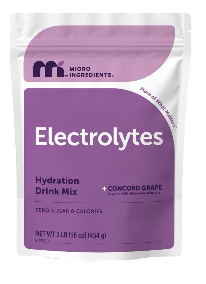 Micro Ingredients Electrolytes Hydration Drink Mix Powder Grape Flavor 69serving